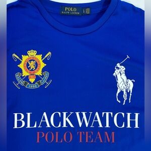 Polo Ralph Lauren Blackwatch Polo Team Jersey Tee, Blue, Men’s Large, Big Pony